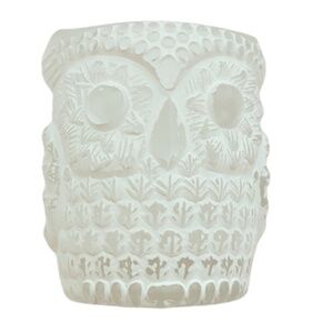 IKEA EFTERSKORD Candle Holder Rustic White 3" Great for Fall, Halloween NWOT